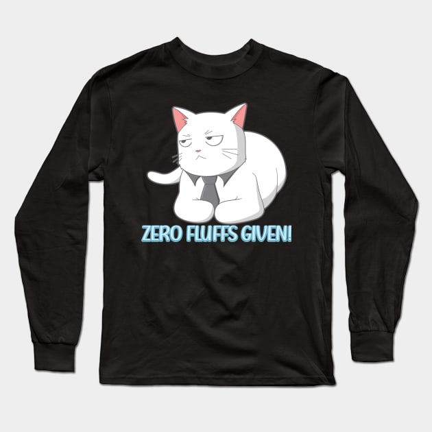 Zero Fluffs Given! Cat Long Sleeve T-Shirt by The Kitten Gallery